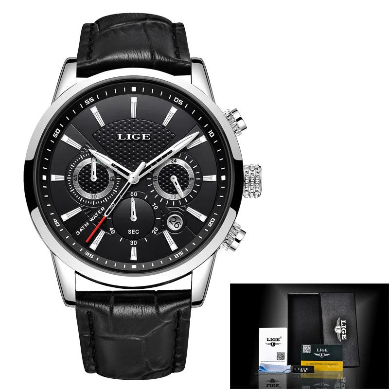 LIGE Men's Waterproof Business Dress Watch