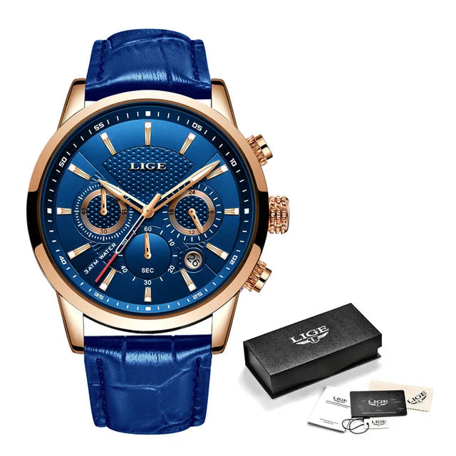 LIGE Men's Waterproof Business Dress Watch