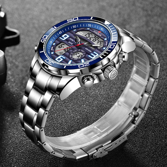 FOXBOX Men's Digital Luxury Quartz Wristwatch