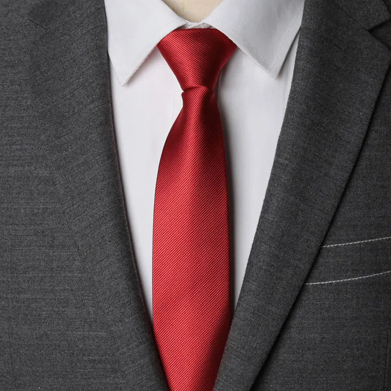 CHIROM SUPPLY Men's Zipper Solid Business Ties