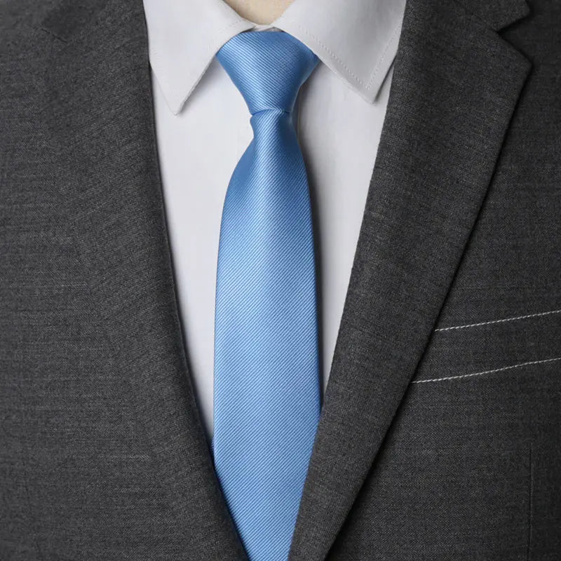 CHIROM SUPPLY Men's Zipper Solid Business Ties