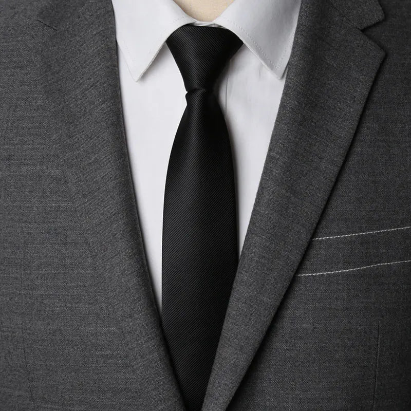 CHIROM SUPPLY Men's Zipper Solid Business Ties