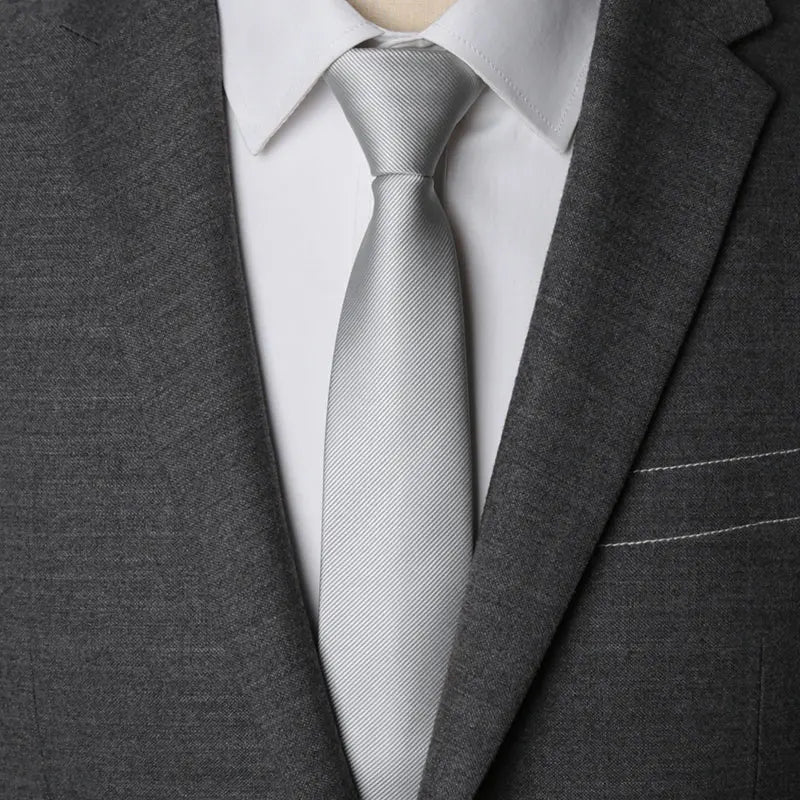 CHIROM SUPPLY Men's Zipper Solid Business Ties