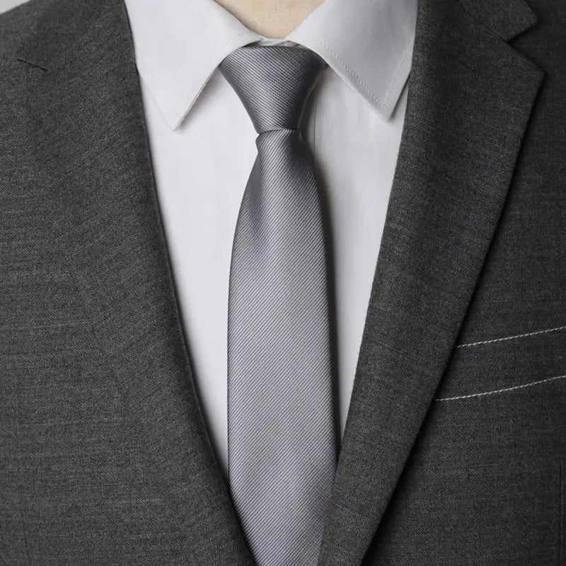 CHIROM SUPPLY Men's Zipper Solid Business Ties