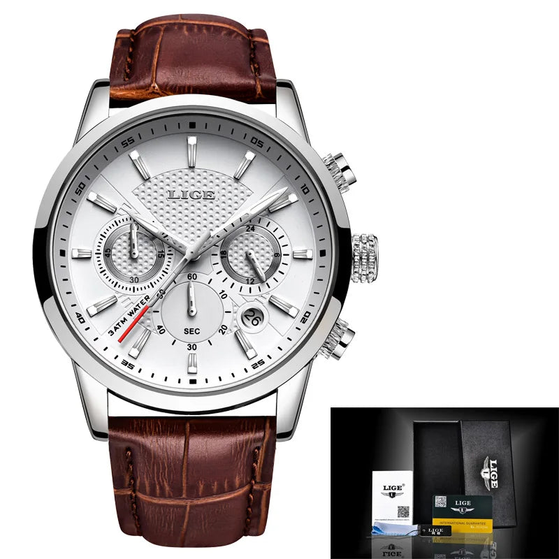 LIGE Men's Waterproof Business Dress Watch