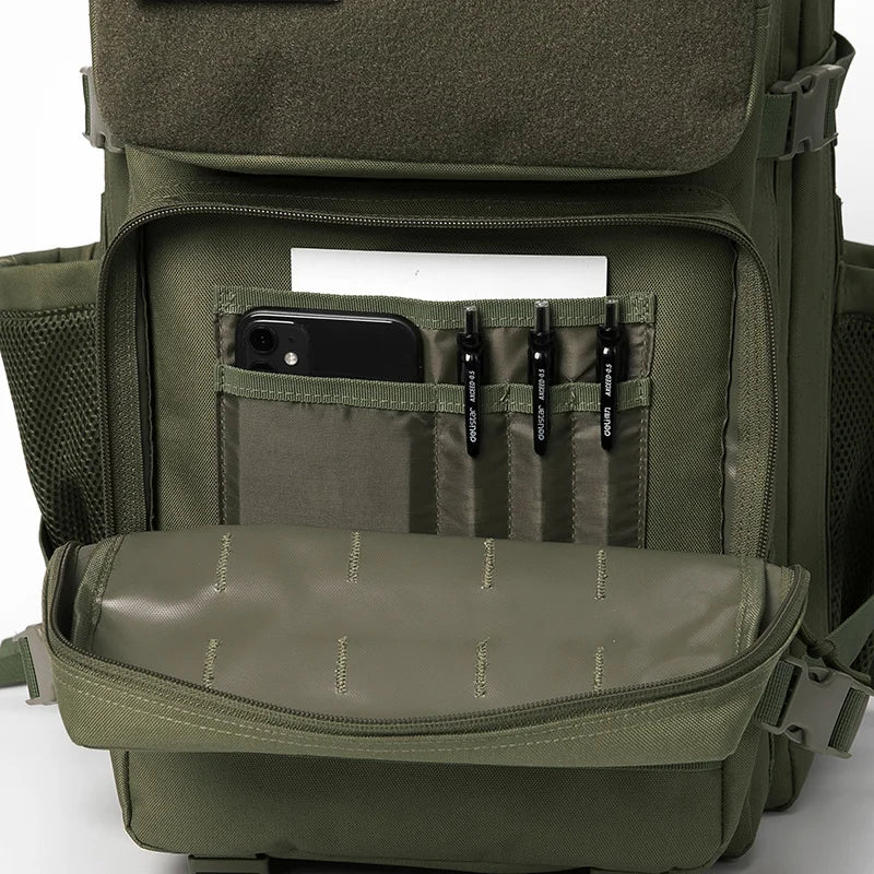 CHIROM SUPPLY Men's 50L Tactical Survival Backpack with Rucksack Bottle Holder.