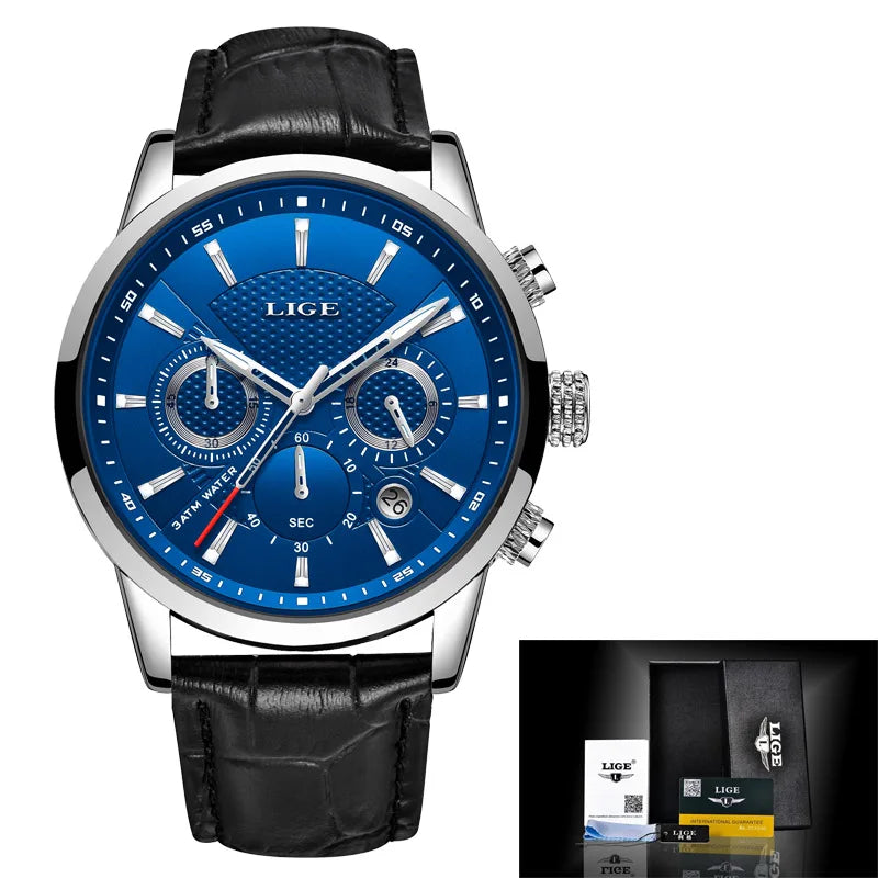 LIGE Men's Waterproof Business Dress Watch