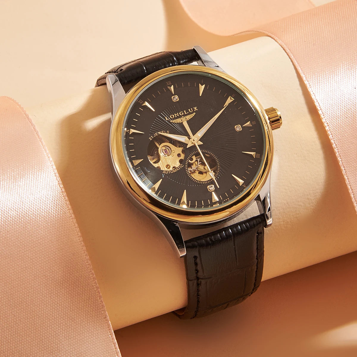 LONGLUX Elegant Men's Mechanical Wristwatch