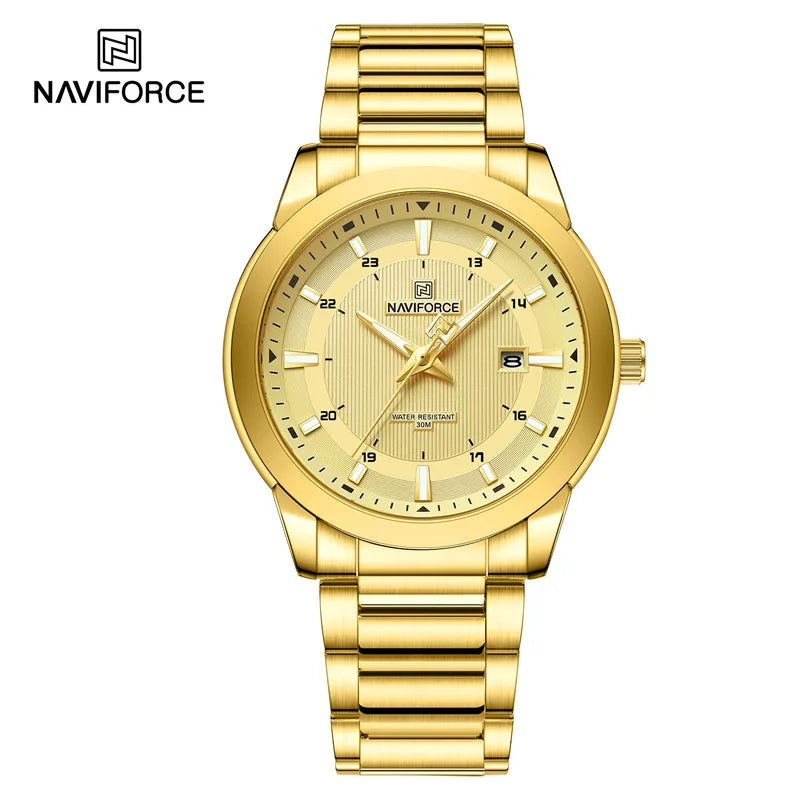 NAVIFORCE Men's Casual Luxury Stainless Steel Wristwatch