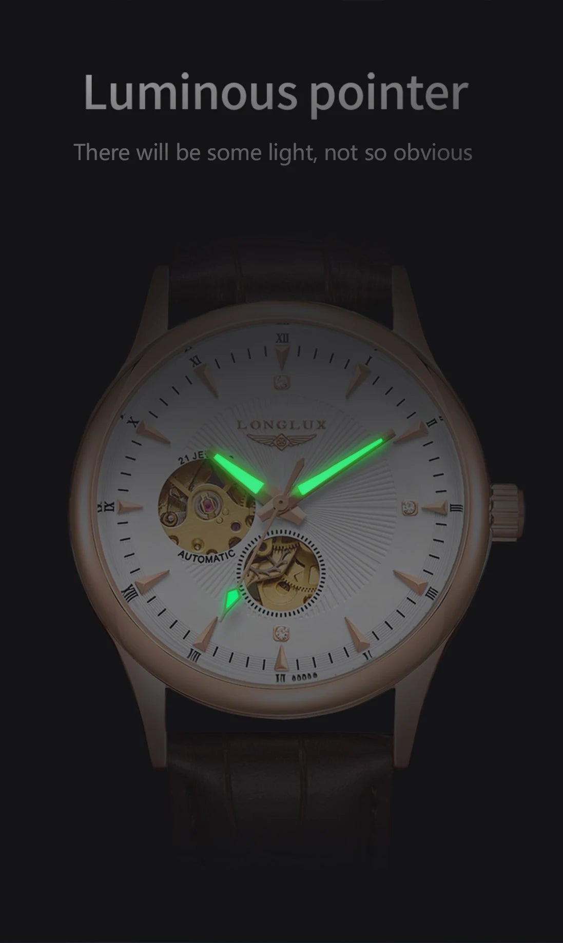 LONGLUX Elegant Men's Mechanical Wristwatch
