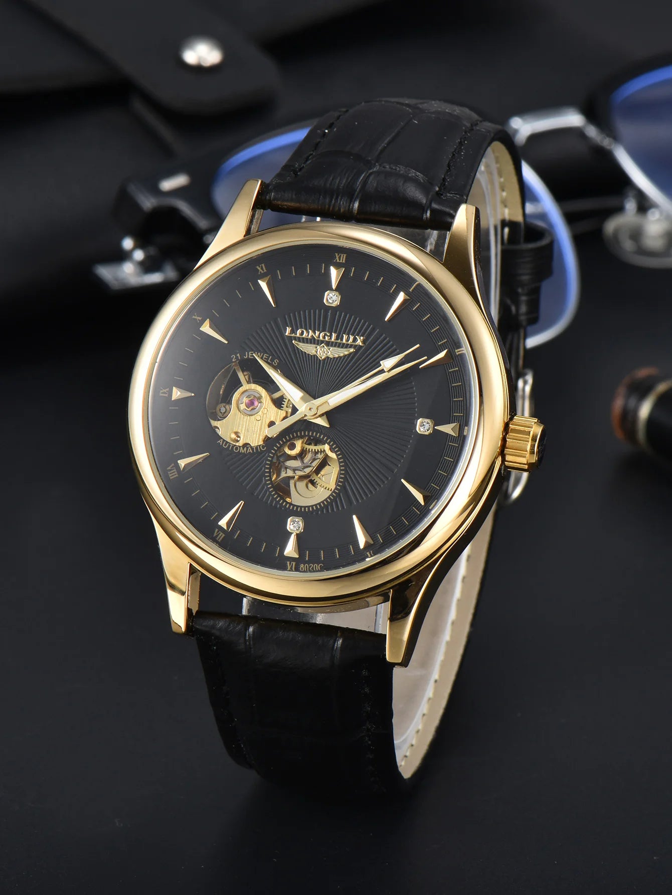 LONGLUX Elegant Men's Mechanical Wristwatch
