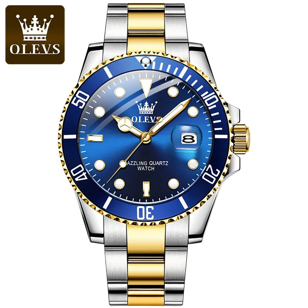 OLEVS Men's Luxury Quartz Waterproof Wristwatch