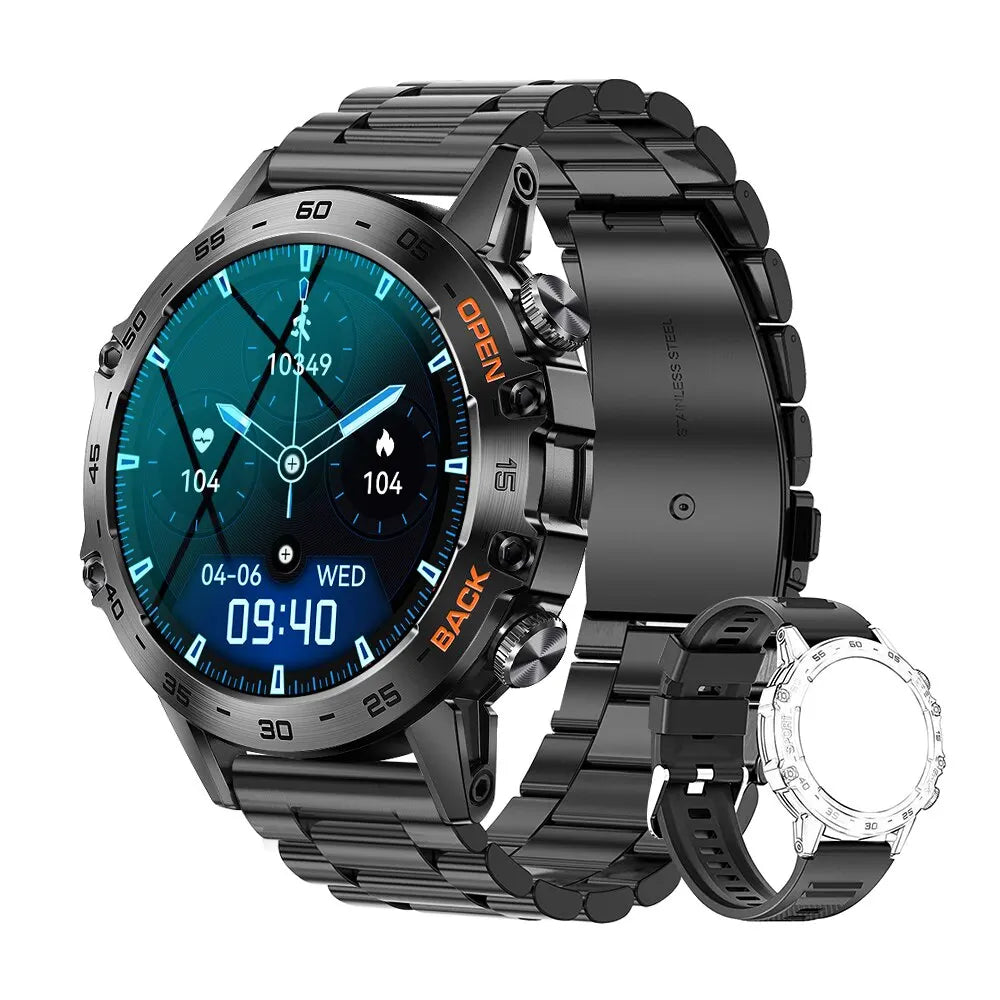 MEVADEN Men's Steel 1.39 Sports Waterproof Smart Watch with Call/Bluetooth+Fitness Tracker+IP67 For Android+IOS