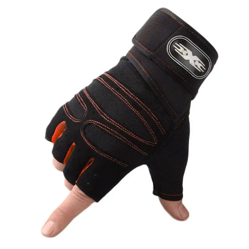 Men's Heavyweight Fitness+Gym+Training Half-Finger Gloves