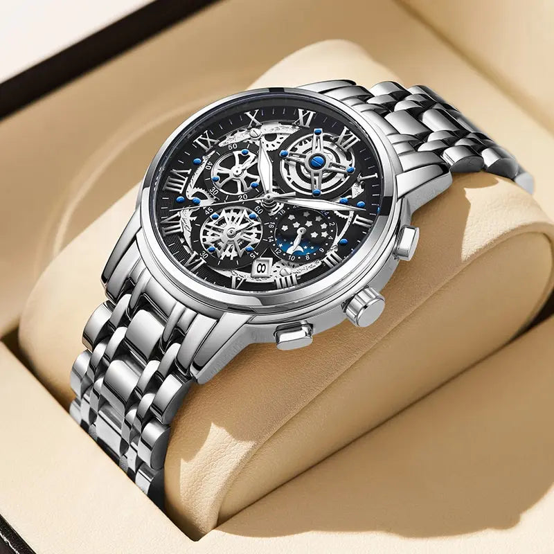 LIGE Men's Military Hollow Sports Watch Waterproof with Chronograph