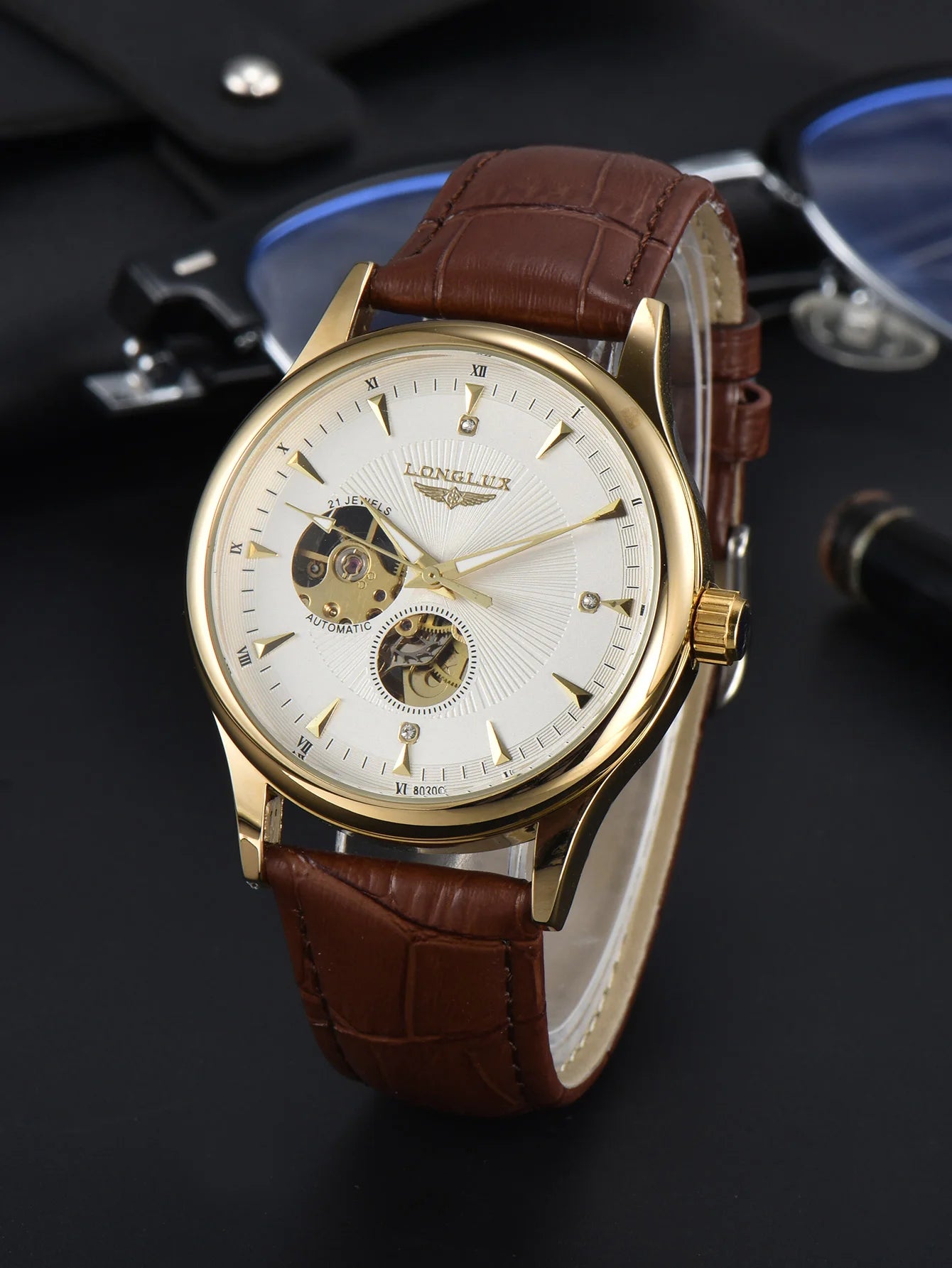 LONGLUX Elegant Men's Mechanical Wristwatch