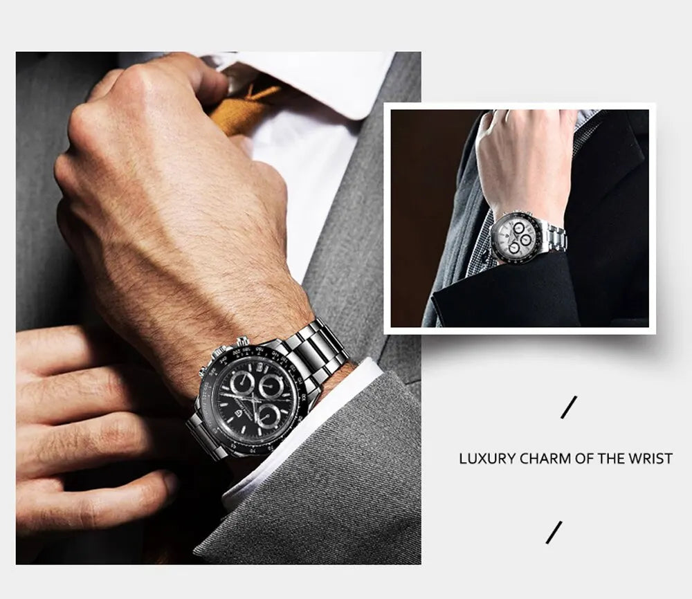 PAGANI DESIGN Men's Quartz Chronograph Luxury Business Watch.
