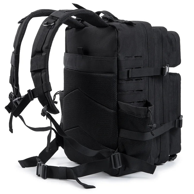 CHIROM SUPPLY Men's 50L Tactical Survival Backpack with Rucksack Bottle Holder.