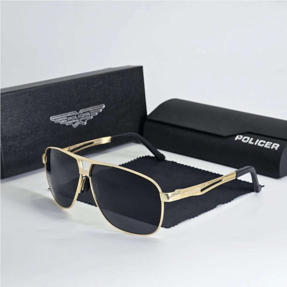 POLICER Men's Classic Police Style Sunglasses with UV 400 Protection