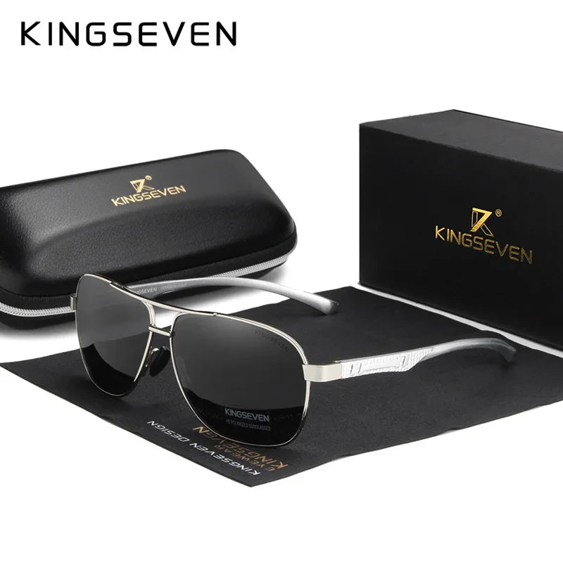 KINGSEVEN Polarized Aluminum Sunglasses Men UV400 HD Lens