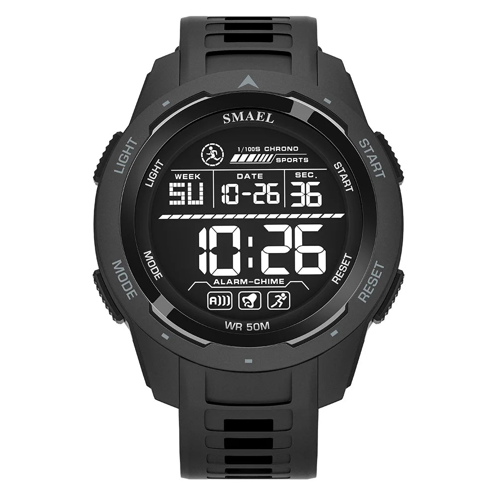 SMAEL Men's Digital LED Alarm Watch Waterproof