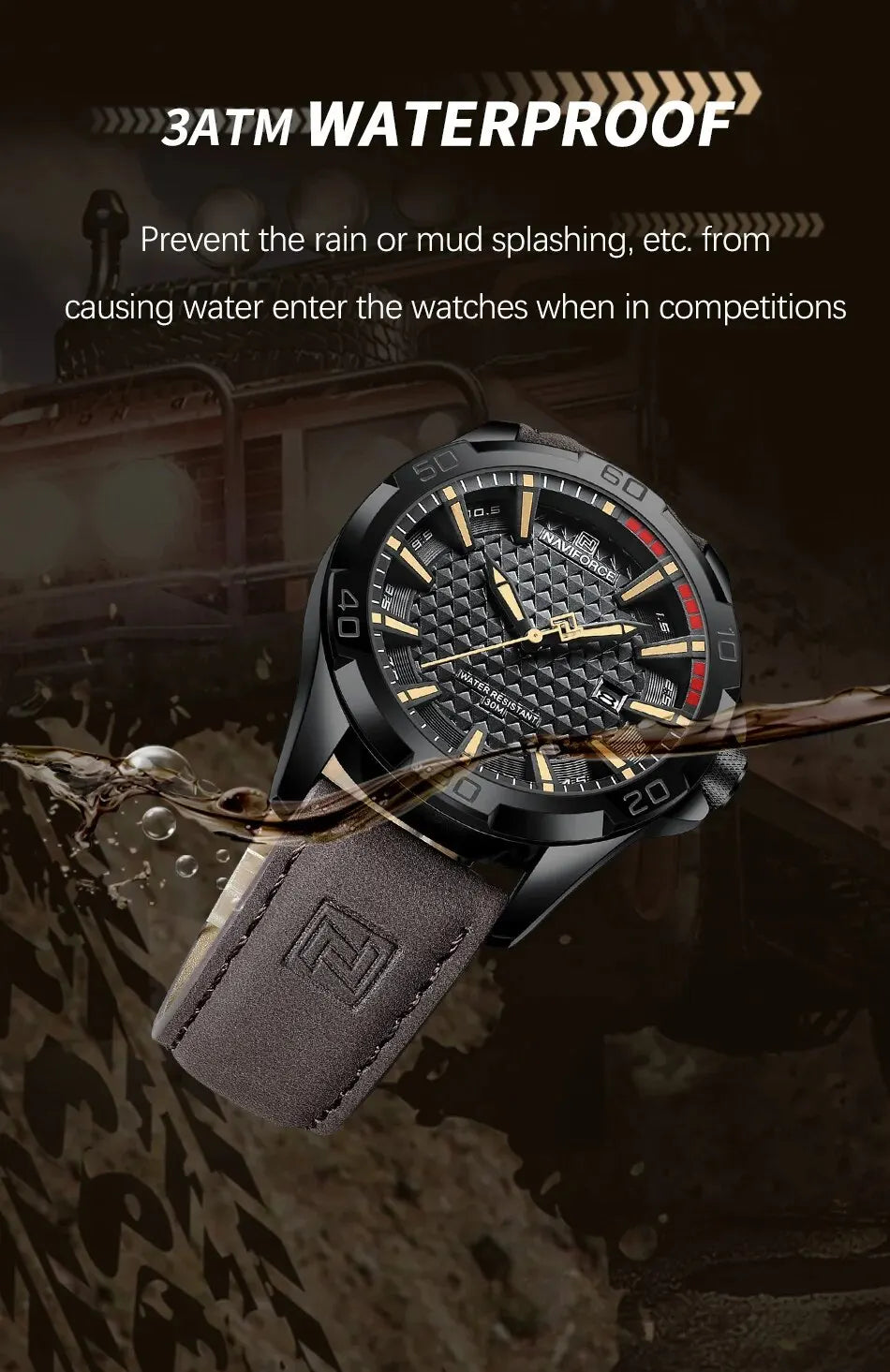NAVIFORCE Men's Casual Military Quartz Sports Waterproof Wrist-Watch