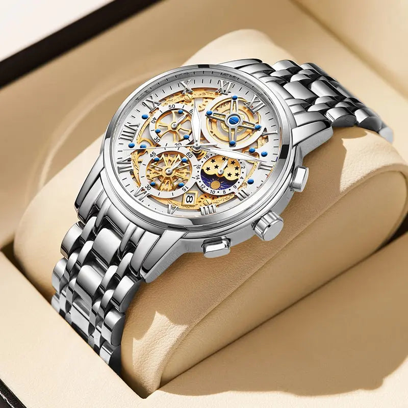LIGE Men's Military Hollow Sports Watch Waterproof with Chronograph