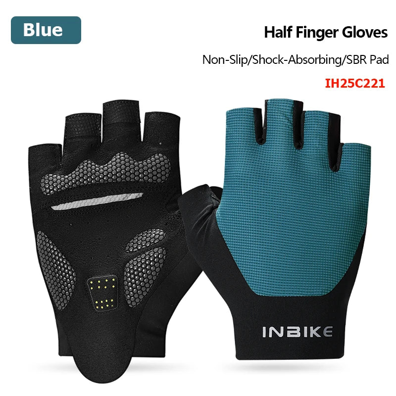 INBIKE Men's Padded Shock-Absorbing Summer Cycling Gloves