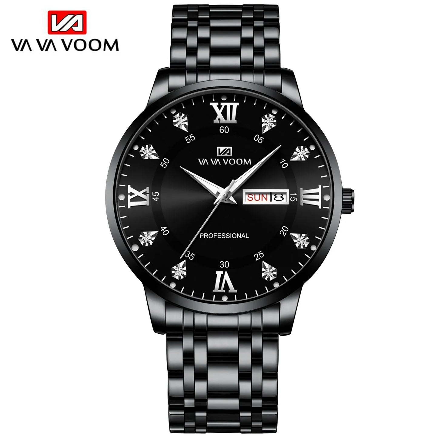 VA VA VOOM Men's Luxury Stainless Steel & Waterproof Wrist-Watch