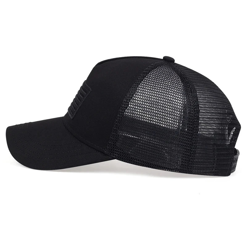 CHIROM SUPPLY Men's USA Flag Breathable Sport Trucker Snap On Hat
