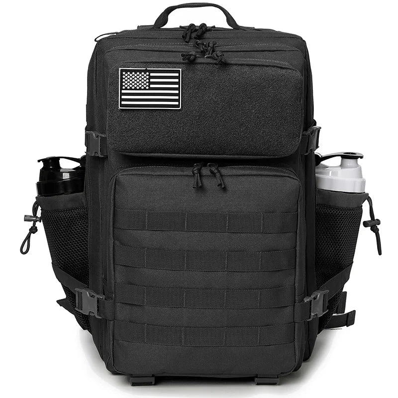 CHIROM SUPPLY Men's 50L Tactical Survival Backpack with Rucksack Bottle Holder.