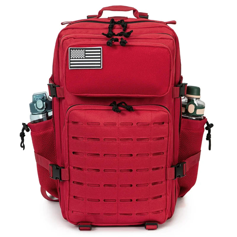 CHIROM SUPPLY Men's 50L Tactical Survival Backpack with Rucksack Bottle Holder.