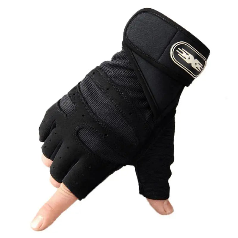 Men's Heavyweight Fitness+Gym+Training Half-Finger Gloves
