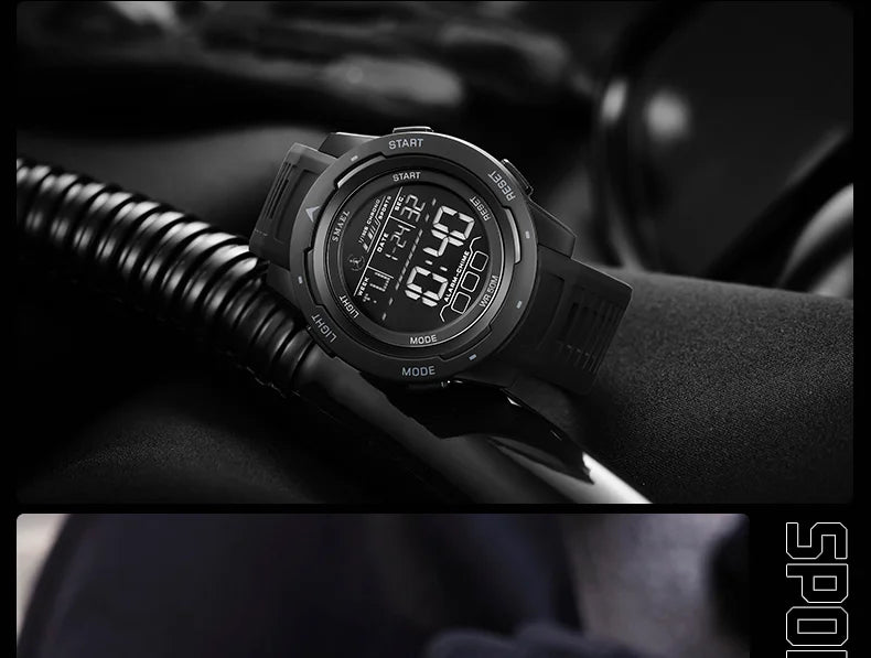 SMAEL Men's Digital LED Alarm Watch Waterproof