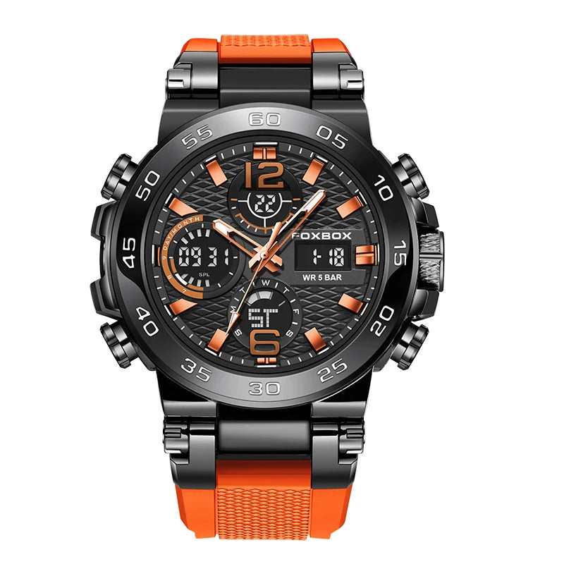FOXBOX Men's Digital Military Sport Watch 50m Waterproof LED
