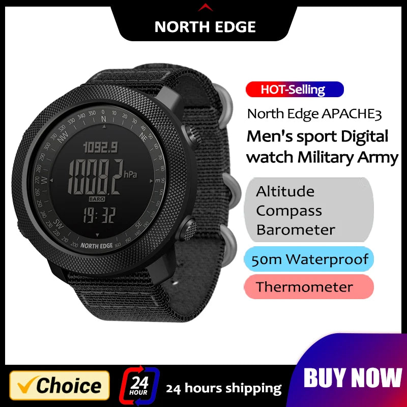 NORTH EDGE Men's Digital Military Smart Watch