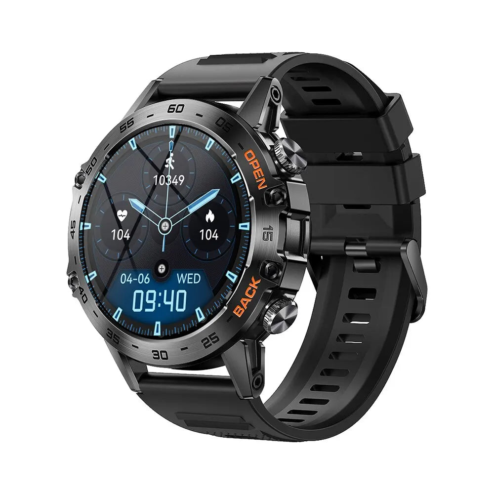 MEVADEN Men's Steel 1.39 Sports Waterproof Smart Watch with Call/Bluetooth+Fitness Tracker+IP67 For Android+IOS