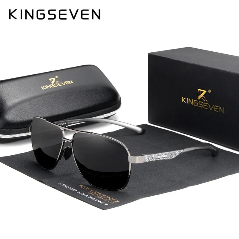 KINGSEVEN Polarized Aluminum Sunglasses Men UV400 HD Lens
