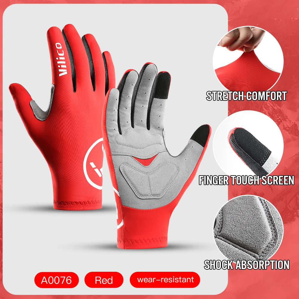 Vilico Men's Gel Touch Screen Sports+Cycling Gloves
