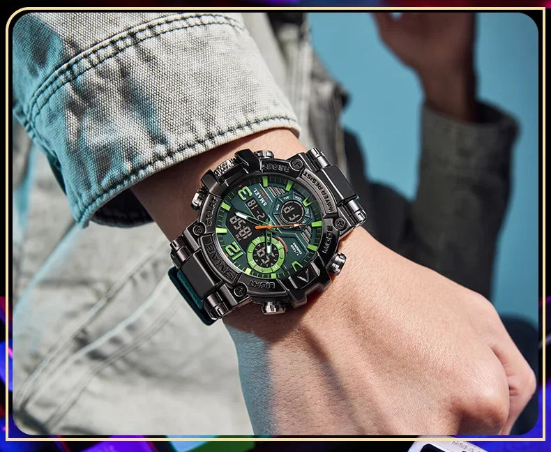 SMAEL 8110 Men's New Sports LED 50m Waterproof Digital Shockproof Electronic Wristwatch.