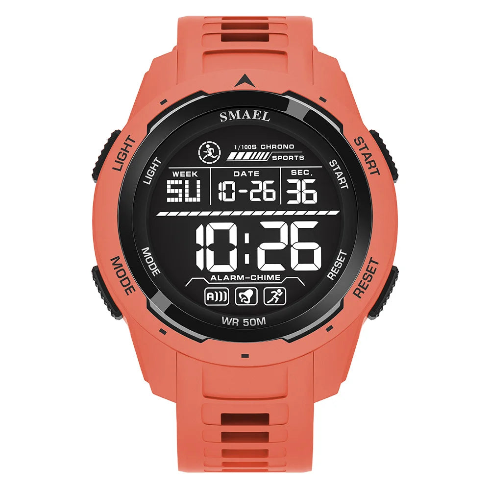 SMAEL Men's Digital LED Alarm Watch Waterproof