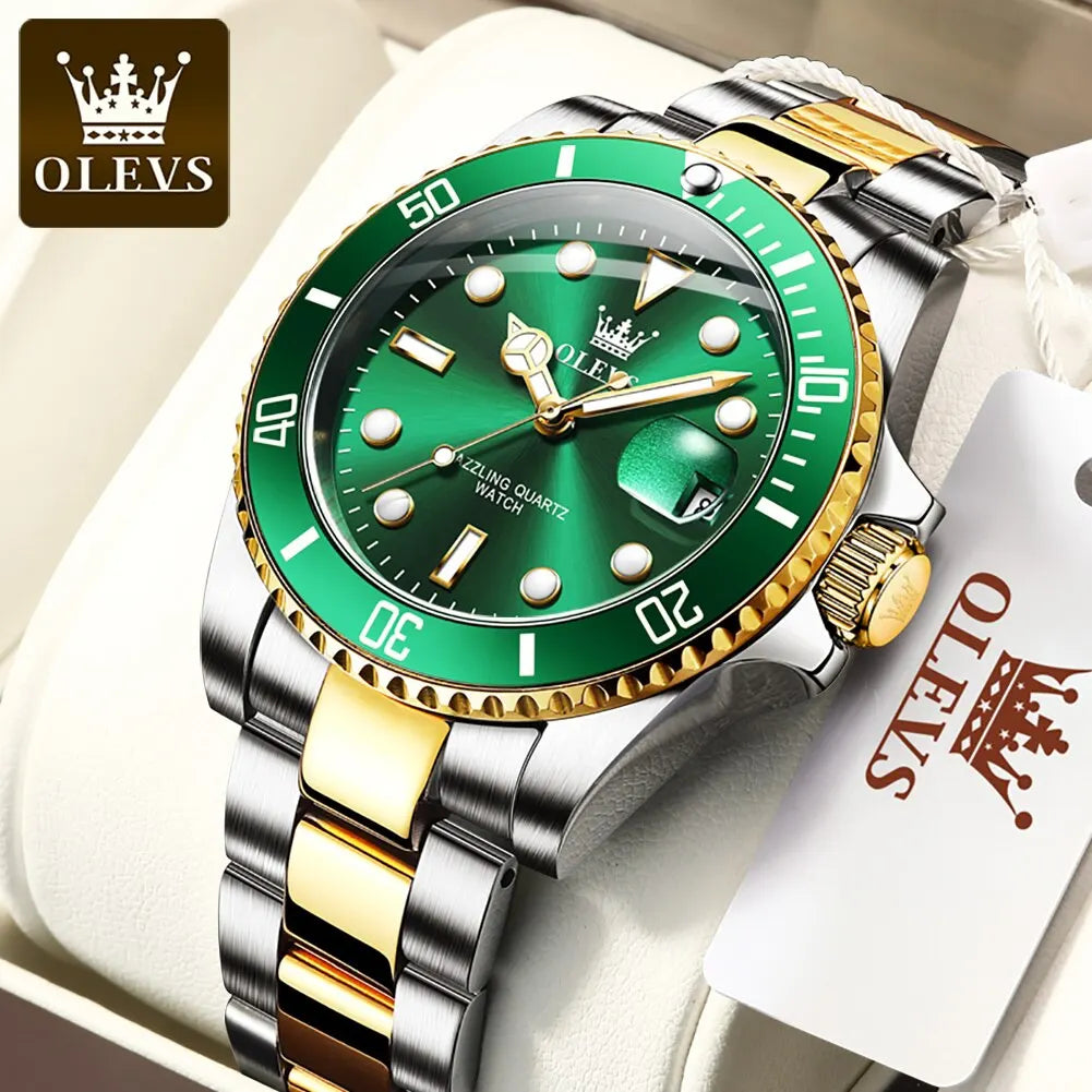 OLEVS Men's Luxury Quartz Waterproof Wristwatch