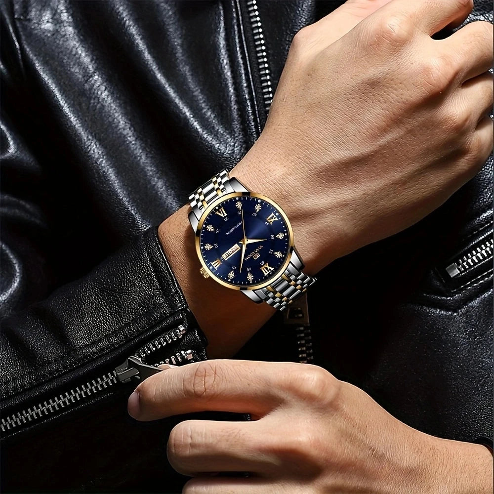 VA VA VOOM Men's Luxury Stainless Steel & Waterproof Wrist-Watch