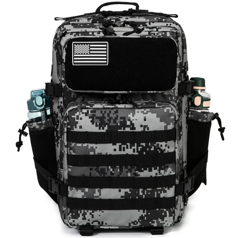CHIROM SUPPLY Men's 50L Tactical Survival Backpack with Rucksack Bottle Holder.