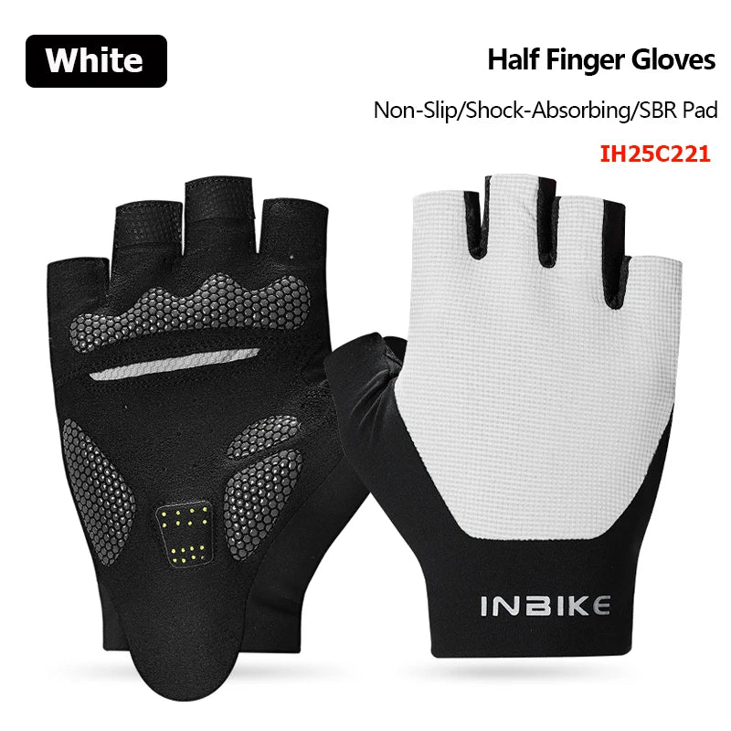 INBIKE Men's Padded Shock-Absorbing Summer Cycling Gloves
