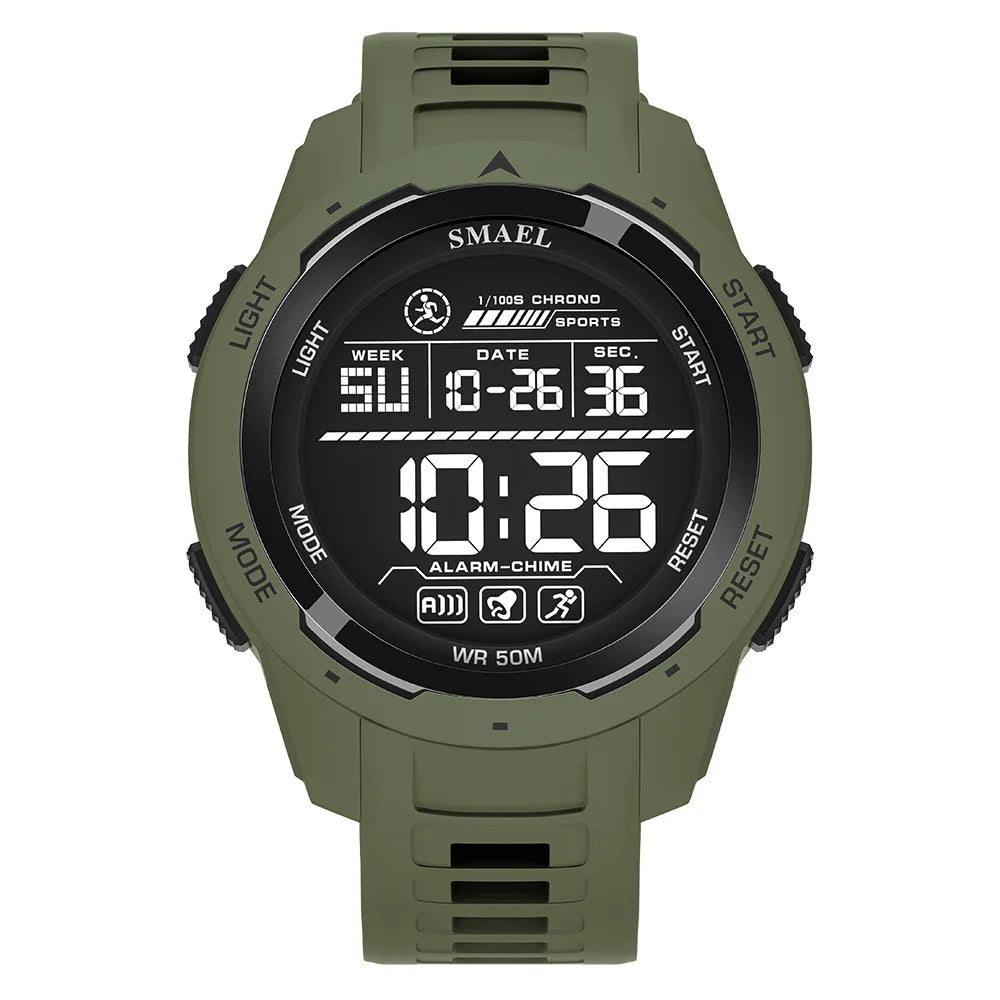 SMAEL Men's Digital LED Alarm Watch Waterproof