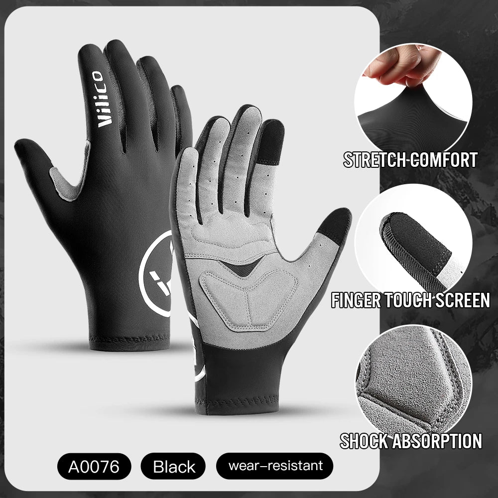 Vilico Men's Gel Touch Screen Sports+Cycling Gloves