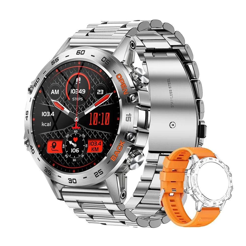 MEVADEN Men's Steel 1.39 Sports Waterproof Smart Watch with Call/Bluetooth+Fitness Tracker+IP67 For Android+IOS