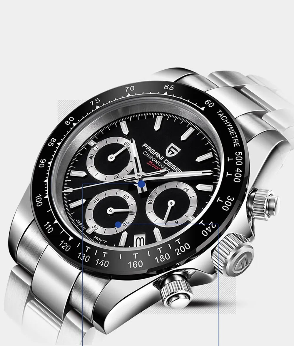 PAGANI DESIGN Men's Quartz Chronograph Luxury Business Watch.