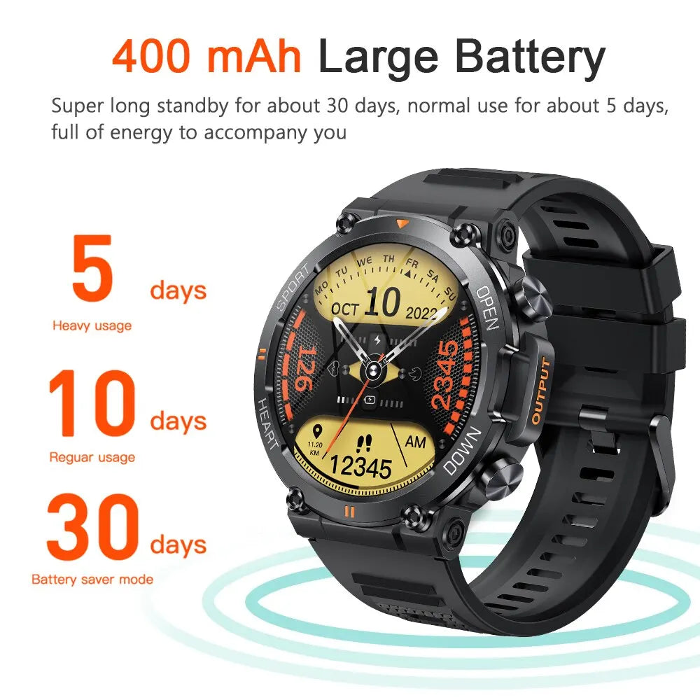 MEVADEN MD56 1.39 Inch HD Men's Smart Watch w/ Heart Monitor For Android + IOS
